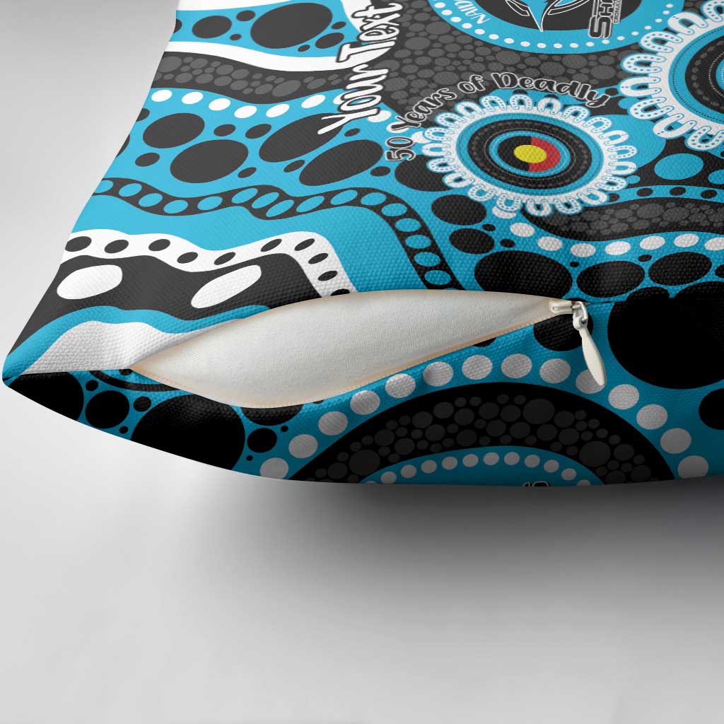 Sharks NAIDOC Week 2026 Personalised Pillow Cover 50 Years of Deadly Aboriginal Art