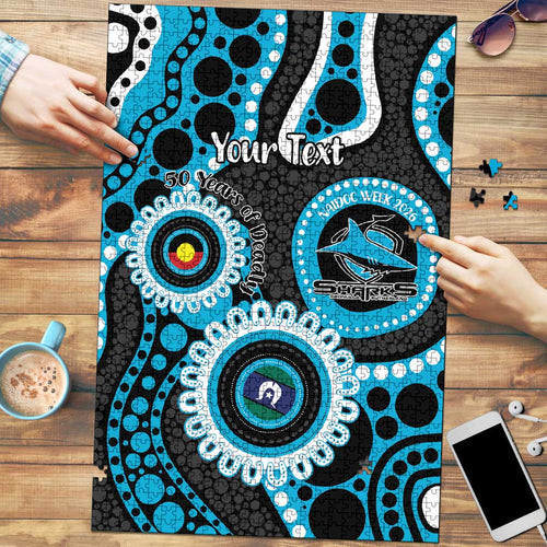 Sharks NAIDOC Week 2026 Personalised Puzzle 50 Years of Deadly Aboriginal Art