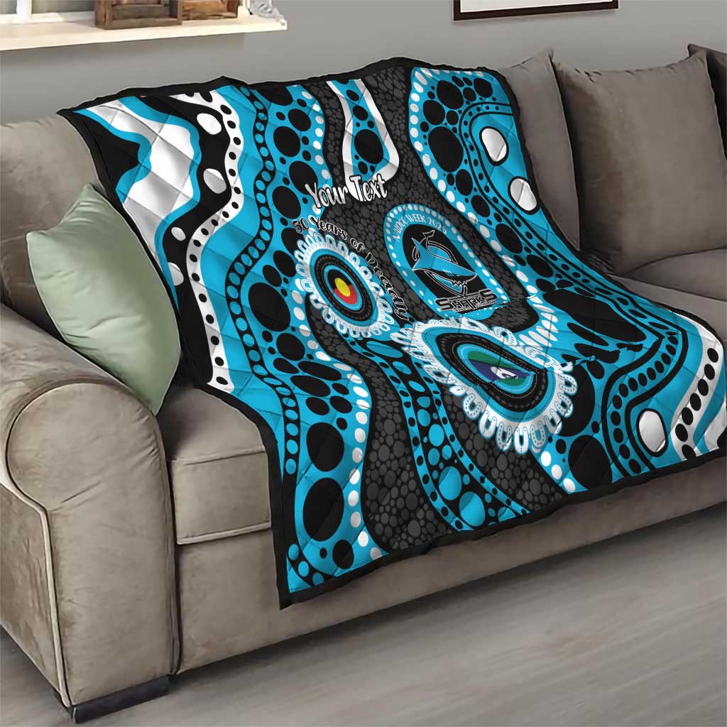 Sharks NAIDOC Week 2026 Personalised Quilt 50 Years of Deadly Aboriginal Art