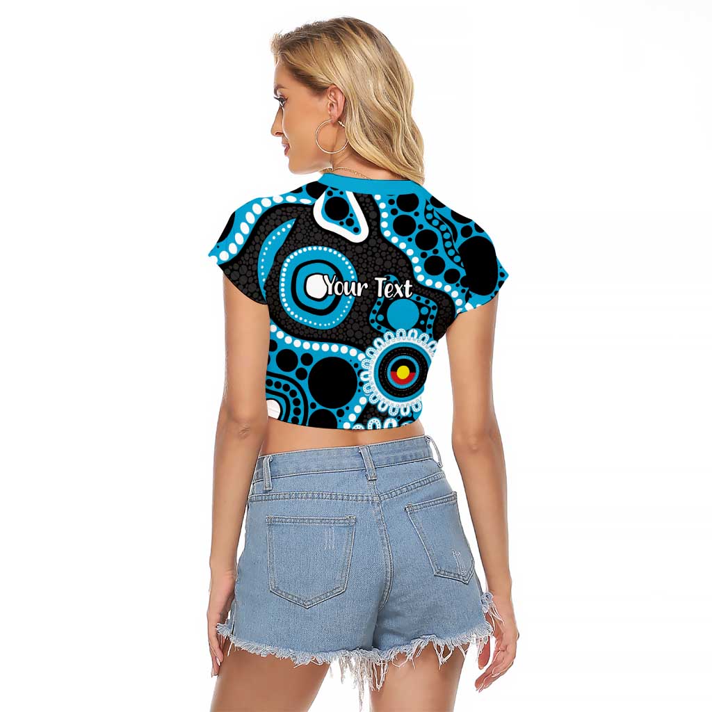 Sharks NAIDOC Week 2026 Personalised Raglan Cropped T Shirt 50 Years of Deadly Aboriginal Art