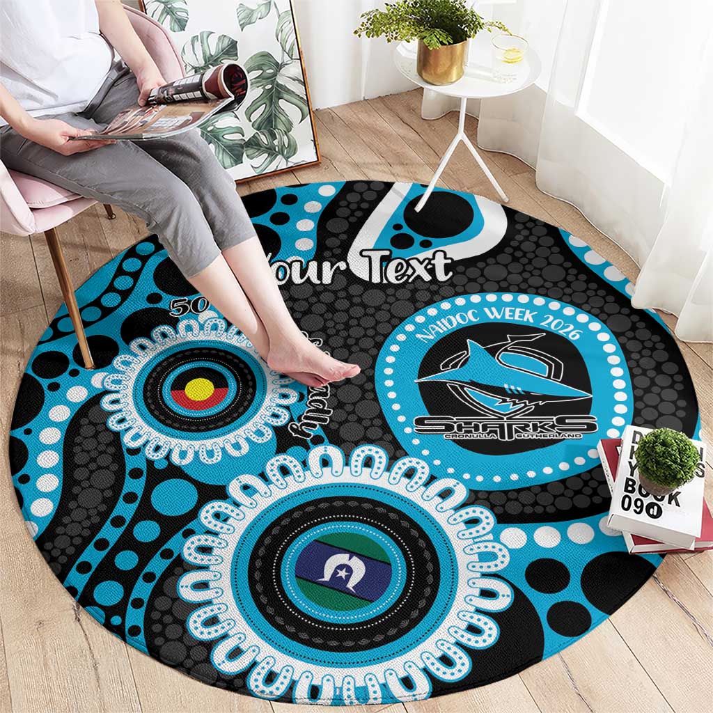 Sharks NAIDOC Week 2026 Personalised Round Carpet 50 Years of Deadly Aboriginal Art