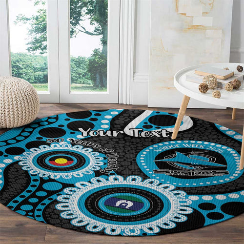 Sharks NAIDOC Week 2026 Personalised Round Carpet 50 Years of Deadly Aboriginal Art