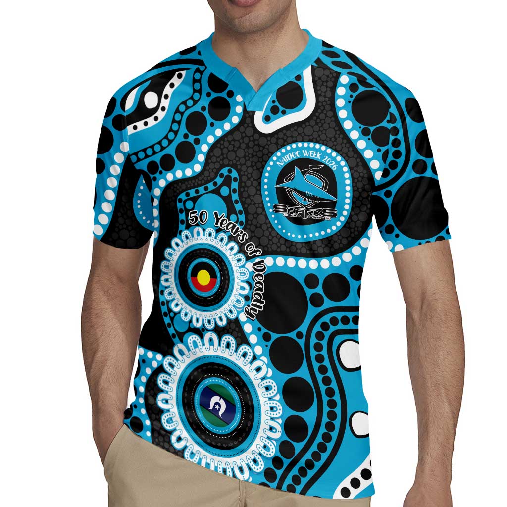Sharks NAIDOC Week 2026 Personalised Rugby Jersey 50 Years of Deadly Aboriginal Art