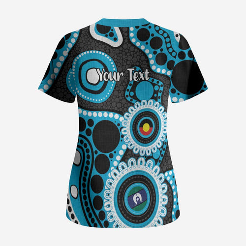Sharks NAIDOC Week 2026 Personalised Scrub Top 50 Years of Deadly Aboriginal Art