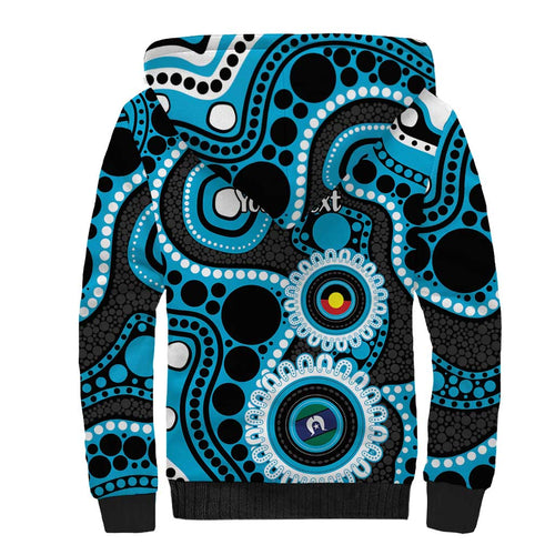 Sharks NAIDOC Week 2026 Personalised Sherpa Hoodie 50 Years of Deadly Aboriginal Art