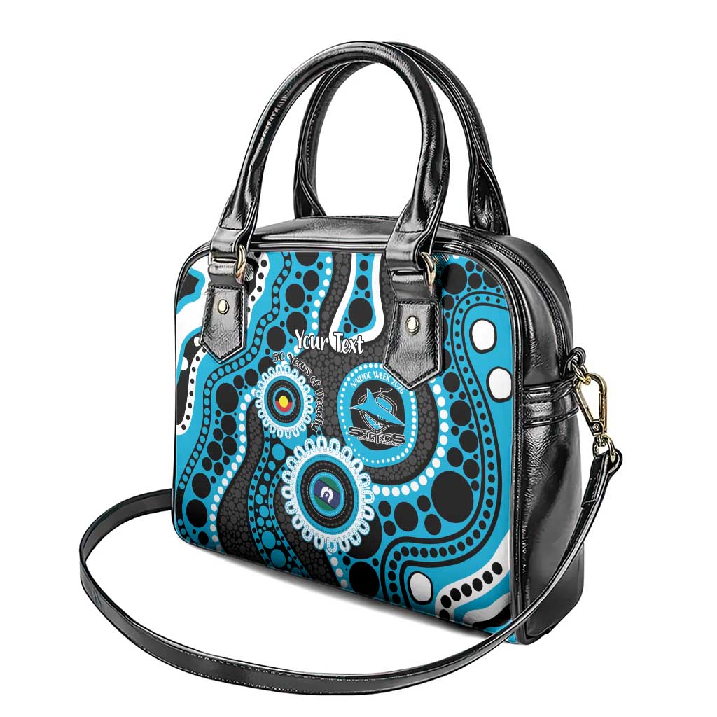 Sharks NAIDOC Week 2026 Personalised Shoulder Handbag 50 Years of Deadly Aboriginal Art