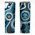 Sharks NAIDOC Week 2026 Personalised Skinny Tumbler 50 Years of Deadly Aboriginal Art