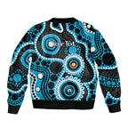 Sharks NAIDOC Week 2026 Personalised Sleeve Zip Bomber Jacket 50 Years of Deadly Aboriginal Art