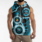 Sharks NAIDOC Week 2026 Personalised Sleeveless Hoodie 50 Years of Deadly Aboriginal Art