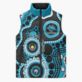 Sharks NAIDOC Week 2026 Personalised Sleeveless Puffer Jacket 50 Years of Deadly Aboriginal Art