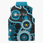 Sharks NAIDOC Week 2026 Personalised Sleeveless Puffer Jacket 50 Years of Deadly Aboriginal Art