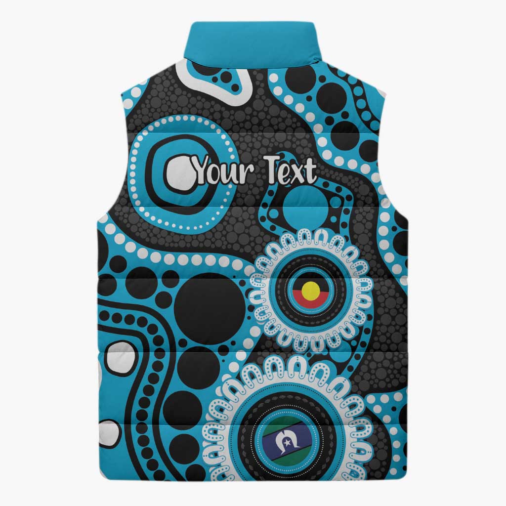 Sharks NAIDOC Week 2026 Personalised Sleeveless Puffer Jacket 50 Years of Deadly Aboriginal Art