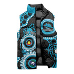 Sharks NAIDOC Week 2026 Personalised Sleeveless Puffer Jacket 50 Years of Deadly Aboriginal Art