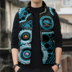 Sharks NAIDOC Week 2026 Personalised Sleeveless Puffer Jacket 50 Years of Deadly Aboriginal Art