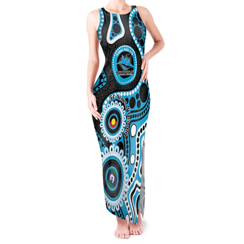 Sharks NAIDOC Week 2026 Personalised Tank Maxi Dress 50 Years of Deadly Aboriginal Art