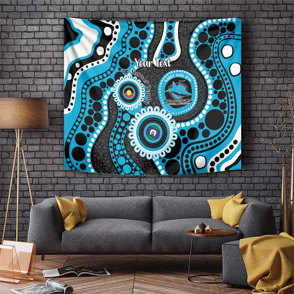 Sharks NAIDOC Week 2026 Personalised Tapestry 50 Years of Deadly Aboriginal Art
