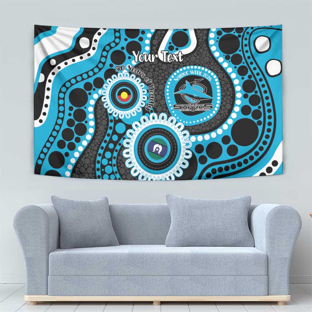 Sharks NAIDOC Week 2026 Personalised Tapestry 50 Years of Deadly Aboriginal Art