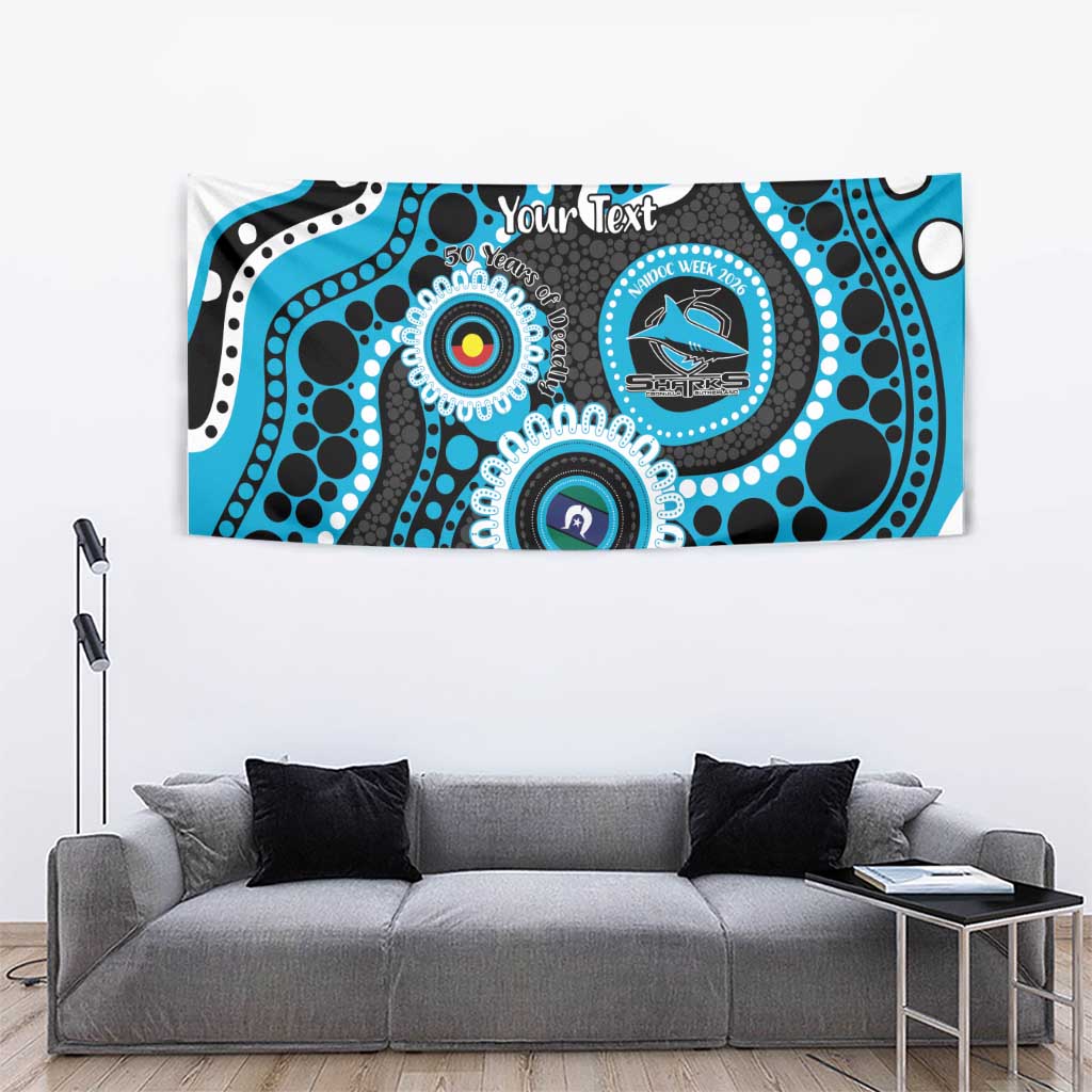 Sharks NAIDOC Week 2026 Personalised Tapestry 50 Years of Deadly Aboriginal Art