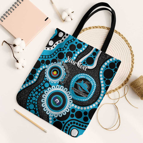 Sharks NAIDOC Week 2026 Personalised Tote Bag 50 Years of Deadly Aboriginal Art