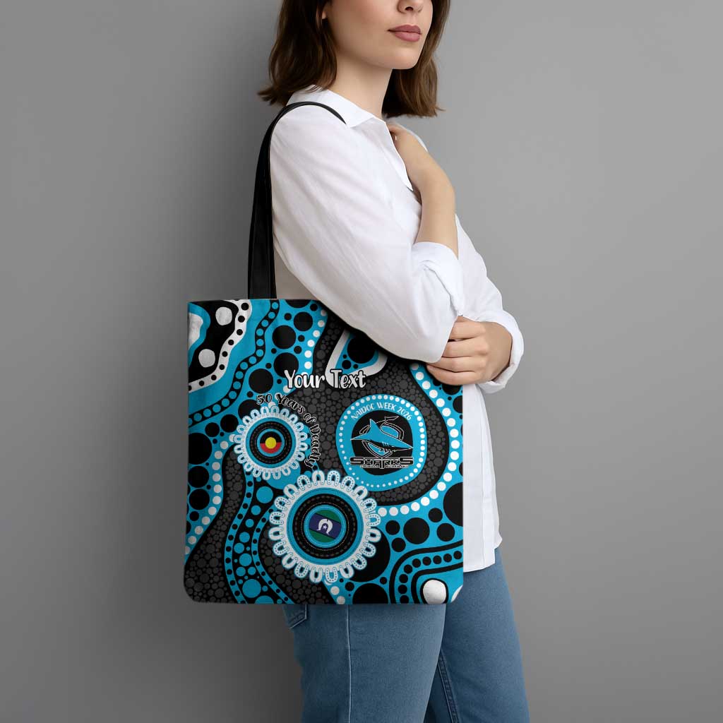 Sharks NAIDOC Week 2026 Personalised Tote Bag 50 Years of Deadly Aboriginal Art