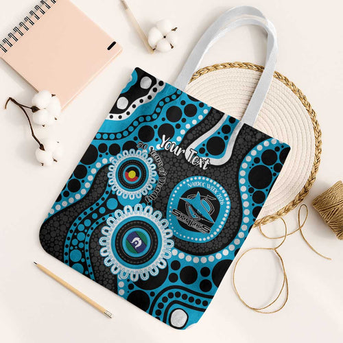 Sharks NAIDOC Week 2026 Personalised Tote Bag 50 Years of Deadly Aboriginal Art
