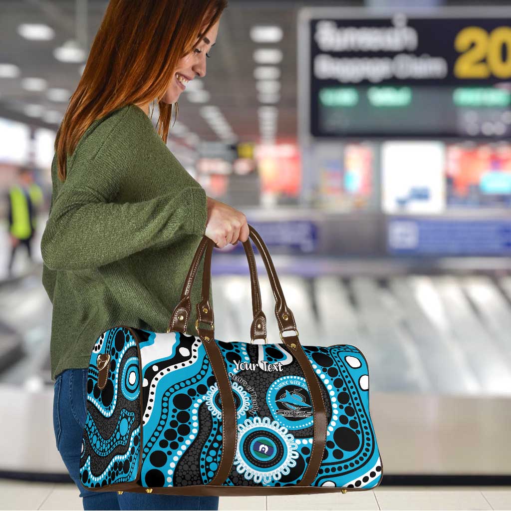 Sharks NAIDOC Week 2026 Personalised Travel Bag 50 Years of Deadly Aboriginal Art