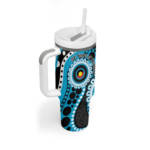 Sharks NAIDOC Week 2026 Personalised Tumbler With Handle 50 Years of Deadly Aboriginal Art