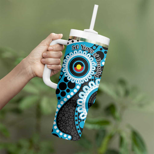 Sharks NAIDOC Week 2026 Personalised Tumbler With Handle 50 Years of Deadly Aboriginal Art