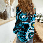 Sharks NAIDOC Week 2026 Personalised Women Casual Shirt 50 Years of Deadly Aboriginal Art