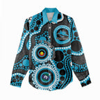 Sharks NAIDOC Week 2026 Personalised Women Casual Shirt 50 Years of Deadly Aboriginal Art