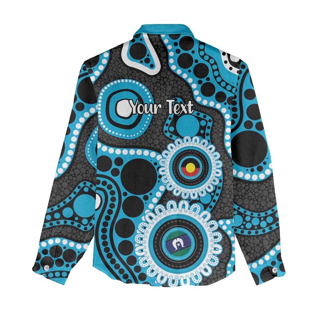 Sharks NAIDOC Week 2026 Personalised Women Casual Shirt 50 Years of Deadly Aboriginal Art