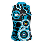 Sharks NAIDOC Week 2026 Personalised Women Sleeveless Polo Shirt 50 Years of Deadly Aboriginal Art