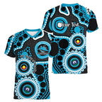 Sharks NAIDOC Week 2026 Personalised Women V-Neck T-Shirt 50 Years of Deadly Aboriginal Art