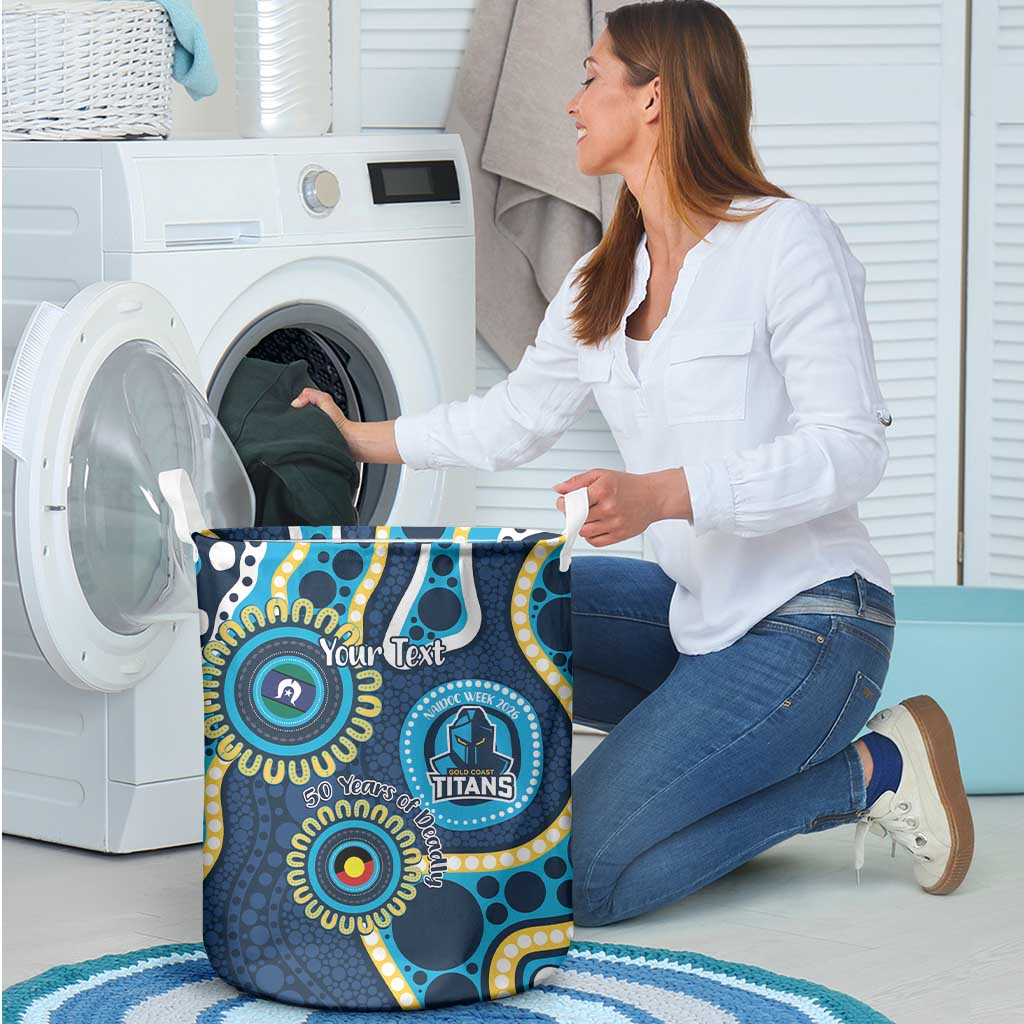 Titans NAIDOC Week 2026 Personalised Laundry Basket 50 Years of Deadly Aboriginal Art