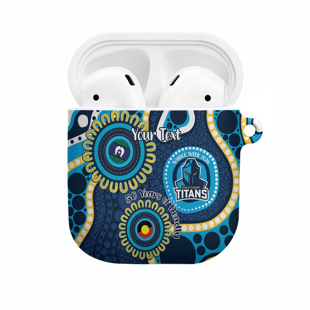 Titans NAIDOC Week 2026 Personalised AirPods Case 50 Years of Deadly Aboriginal Art