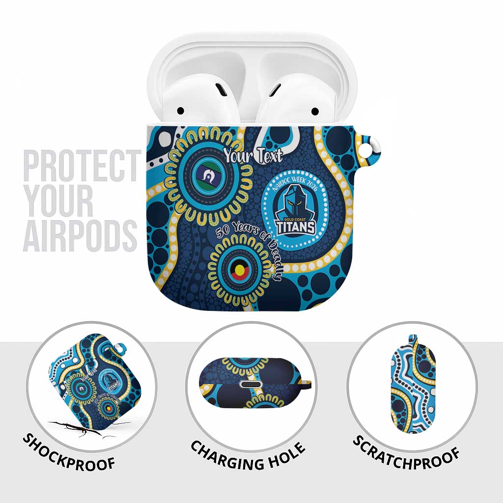 Titans NAIDOC Week 2026 Personalised AirPods Case 50 Years of Deadly Aboriginal Art