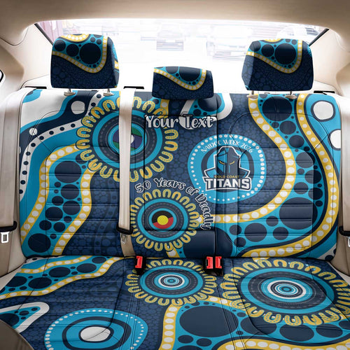 Titans NAIDOC Week 2026 Personalised Back Car Seat Cover 50 Years of Deadly Aboriginal Art