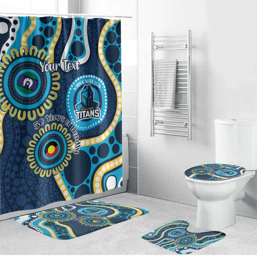 Titans NAIDOC Week 2026 Personalised Bathroom Set 50 Years of Deadly Aboriginal Art