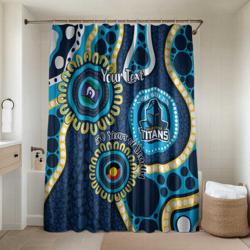 Titans NAIDOC Week 2026 Personalised Bathroom Set 50 Years of Deadly Aboriginal Art