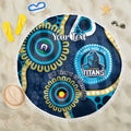 Titans NAIDOC Week 2026 Personalised Beach Blanket 50 Years of Deadly Aboriginal Art