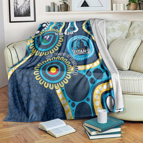 Titans NAIDOC Week 2026 Personalised Blanket 50 Years of Deadly Aboriginal Art