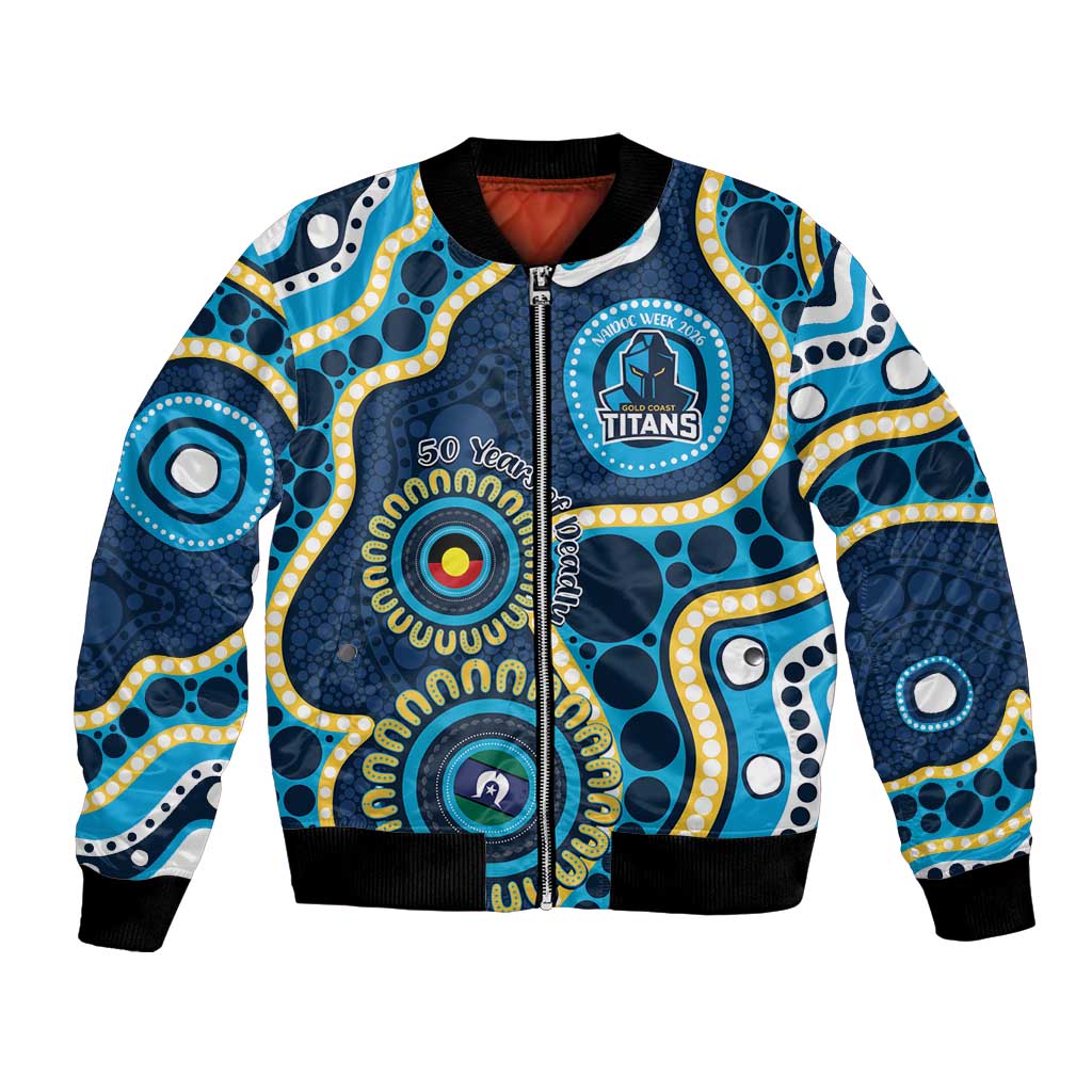 Titans NAIDOC Week 2026 Personalised Bomber Jacket 50 Years of Deadly Aboriginal Art