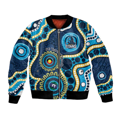 Titans NAIDOC Week 2026 Personalised Bomber Jacket 50 Years of Deadly Aboriginal Art