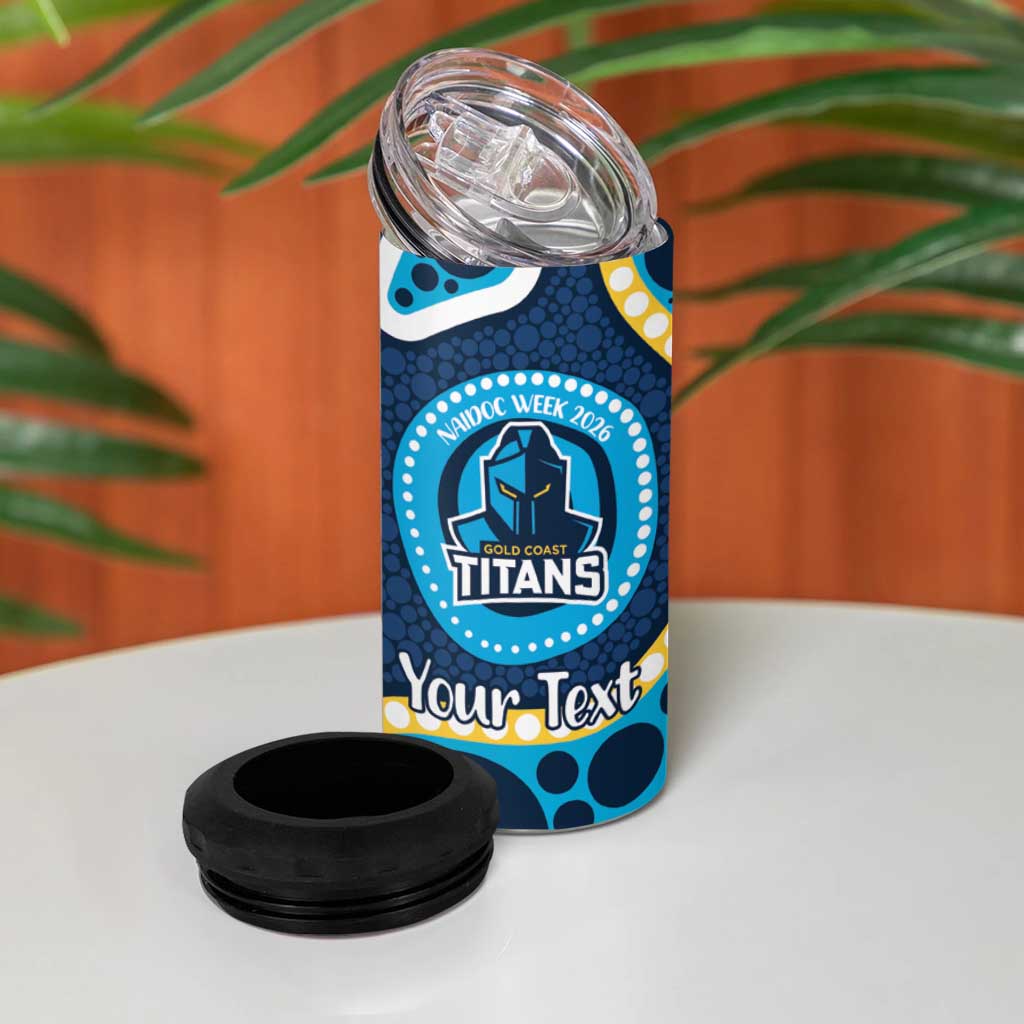 Titans NAIDOC Week 2026 Personalised 4 in 1 Can Cooler Tumbler 50 Years of Deadly Aboriginal Art