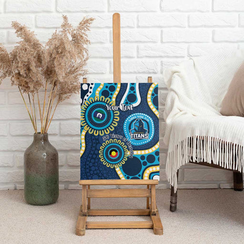 Titans NAIDOC Week 2026 Personalised Canvas Wall Art 50 Years of Deadly Aboriginal Art