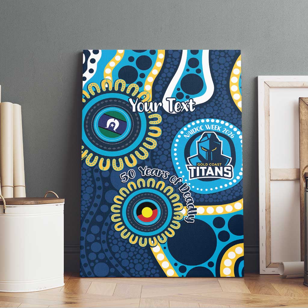 Titans NAIDOC Week 2026 Personalised Canvas Wall Art 50 Years of Deadly Aboriginal Art