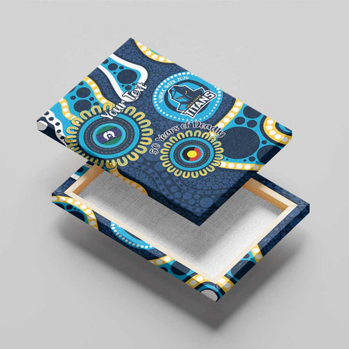 Titans NAIDOC Week 2026 Personalised Canvas Wall Art 50 Years of Deadly Aboriginal Art