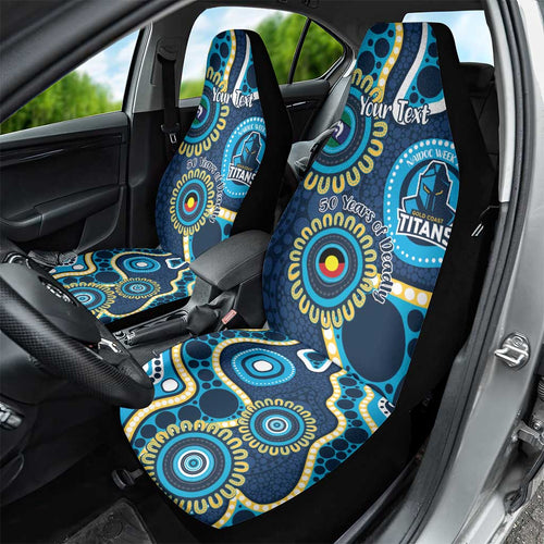 Titans NAIDOC Week 2026 Personalised Car Seat Cover 50 Years of Deadly Aboriginal Art