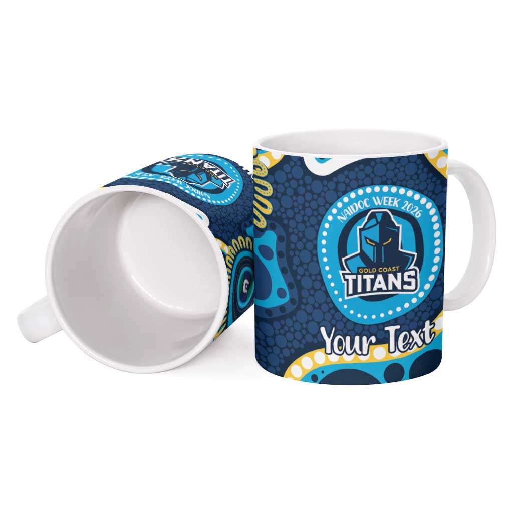 Titans NAIDOC Week 2026 Personalised Ceramic Mug 50 Years of Deadly Aboriginal Art