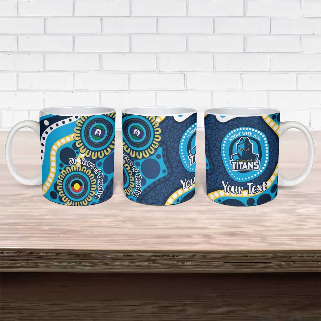 Titans NAIDOC Week 2026 Personalised Ceramic Mug 50 Years of Deadly Aboriginal Art